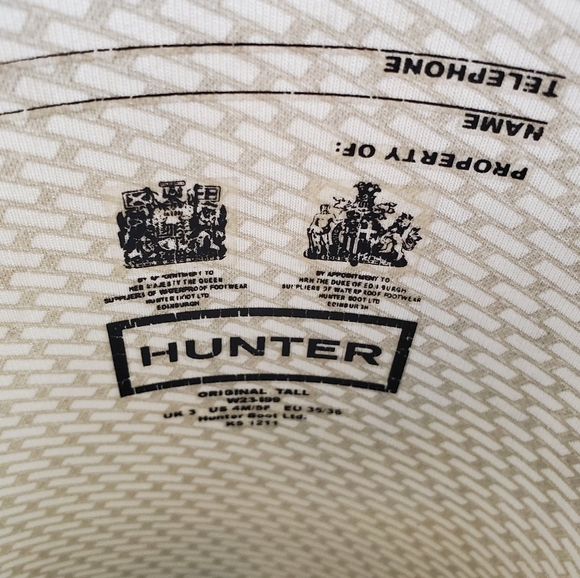 Hunter Black Tall Rain Boots Women's Size 5 - Picture 3 of 5